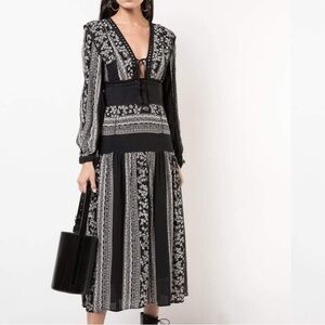 Sea NY KEELY MIDI DRESS IN BLACK Size 2